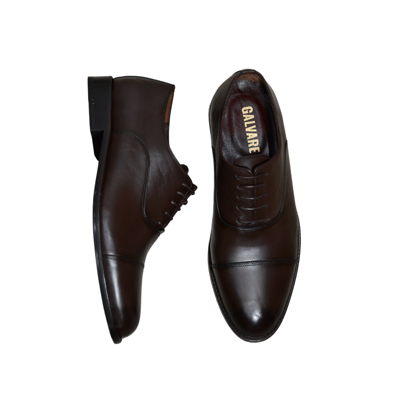 Galvare Classico – Chaussure classic Oxfords en Cuir (Noir & Marron)
