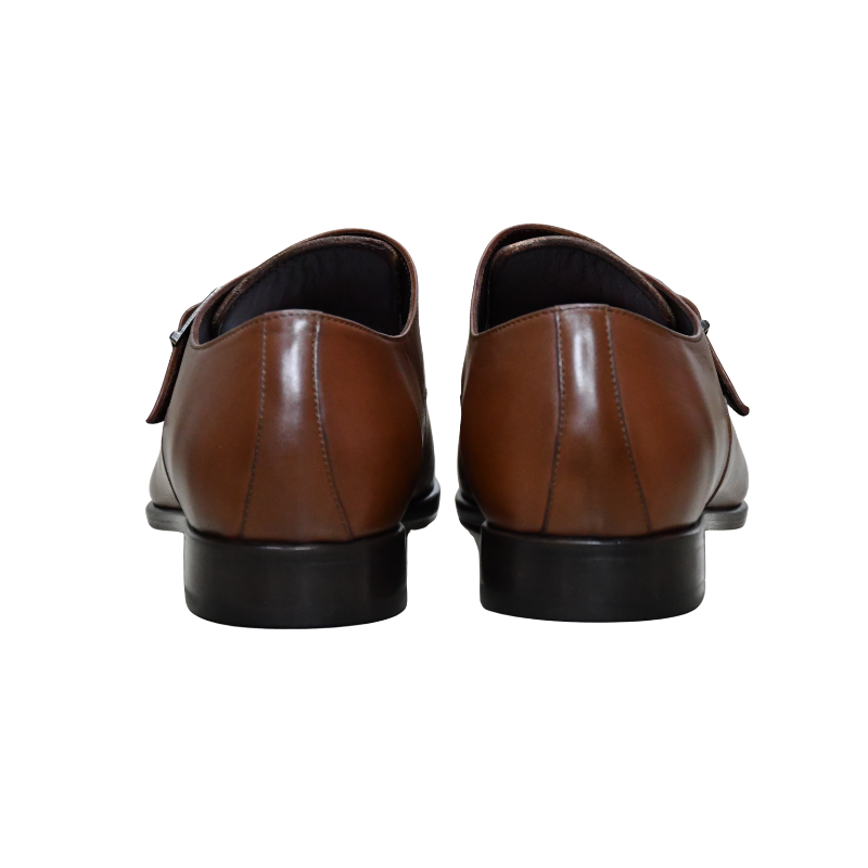 Galvare Classico – Chaussure Monk à Boucle en Cuir (Noir & Marron)