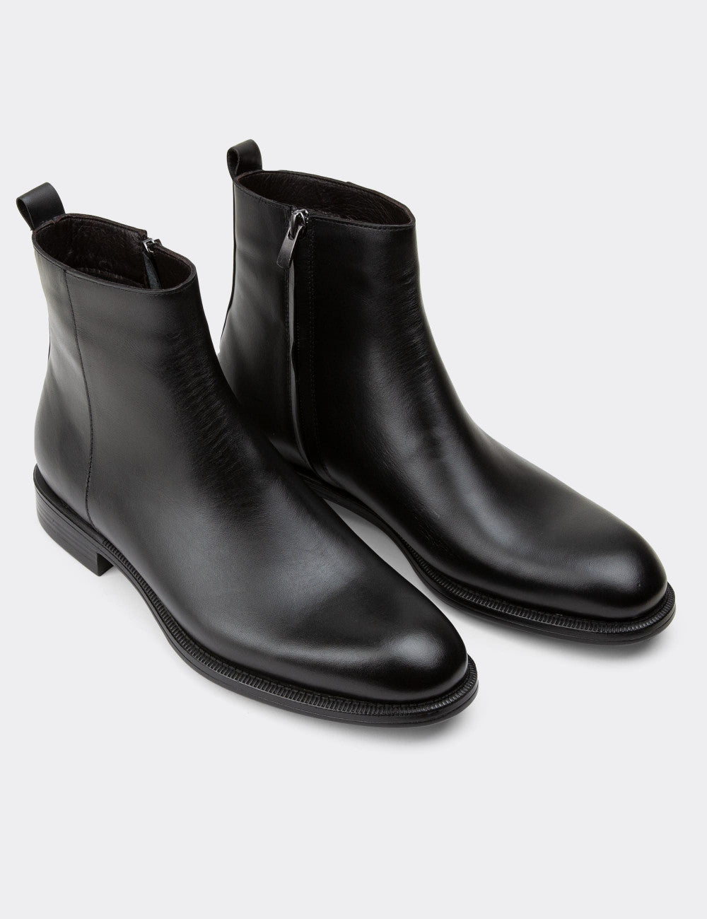 Galvare Bordeaux – Bottes en Cuir Véritable à Fermeture Éclai