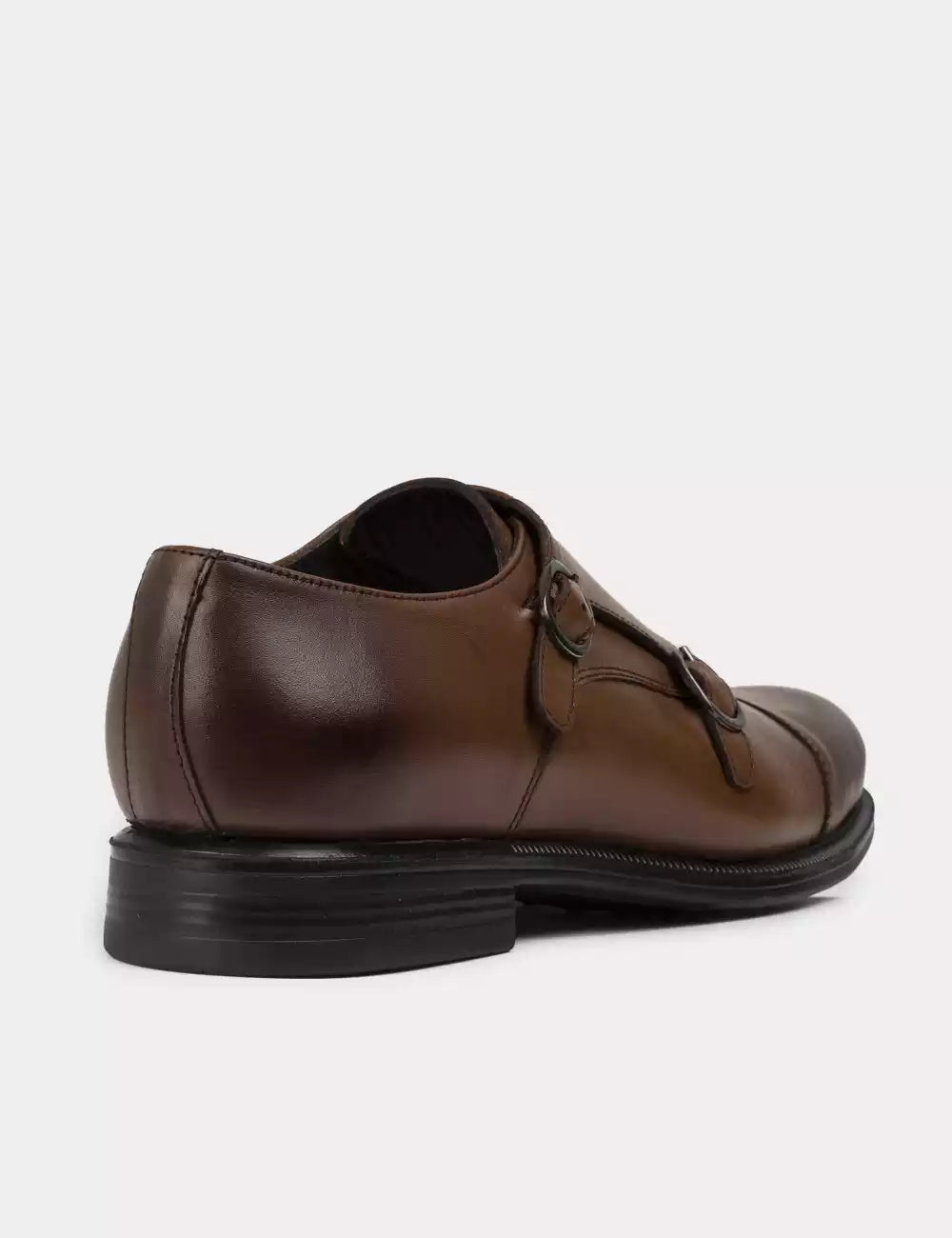 Galvare Monk Classique – Chaussures Double Boucle en Cuir Véritable (Noir, Marron, Bleu Marine)