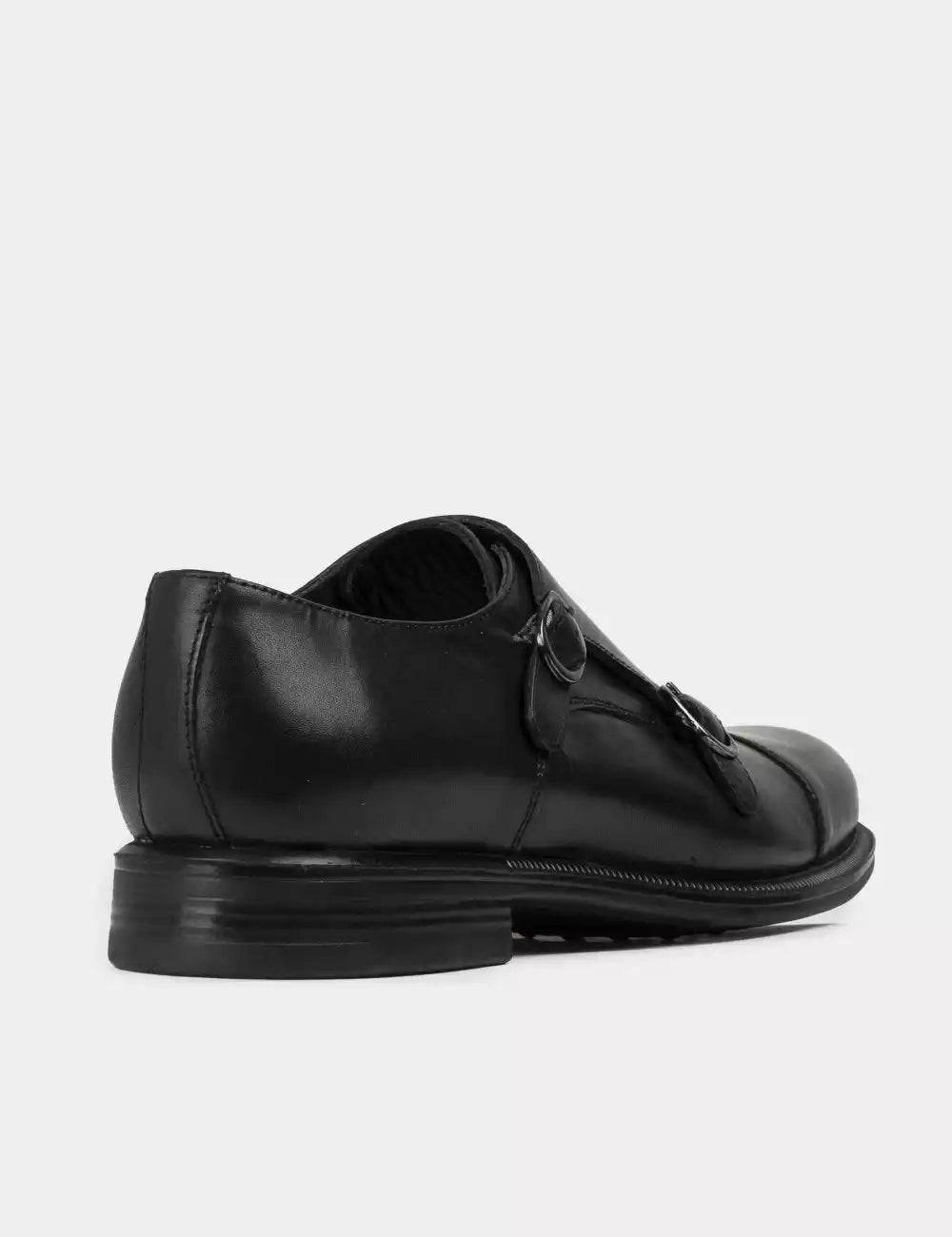 Galvare Monk Classique – Chaussures Double Boucle en Cuir Véritable (Noir, Marron, Bleu Marine)