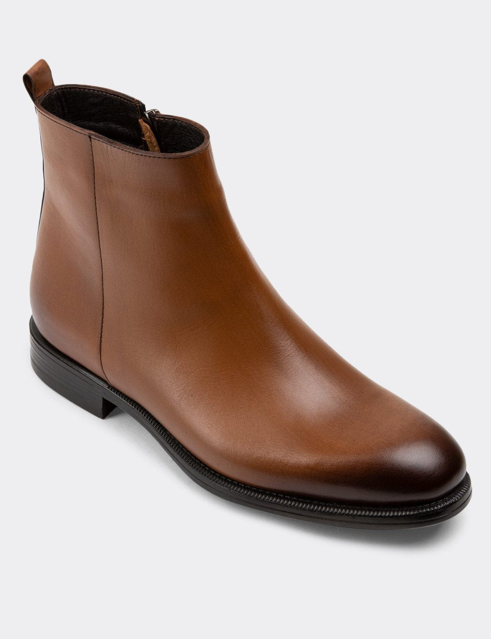 Galvare Bordeaux – Bottes en Cuir Véritable à Fermeture Éclai