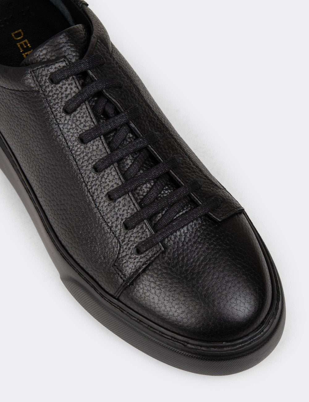 Galvare Sneakers – Baskets en Cuir Véritable Homme (Noir & Marron)