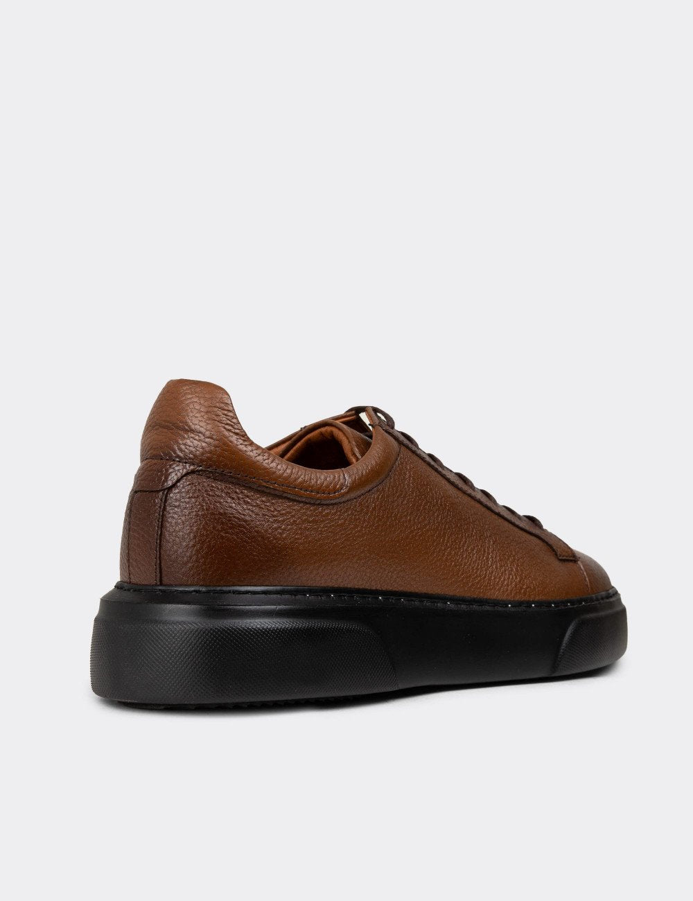Galvare Sneakers – Baskets en Cuir Véritable Homme (Noir & Marron)
