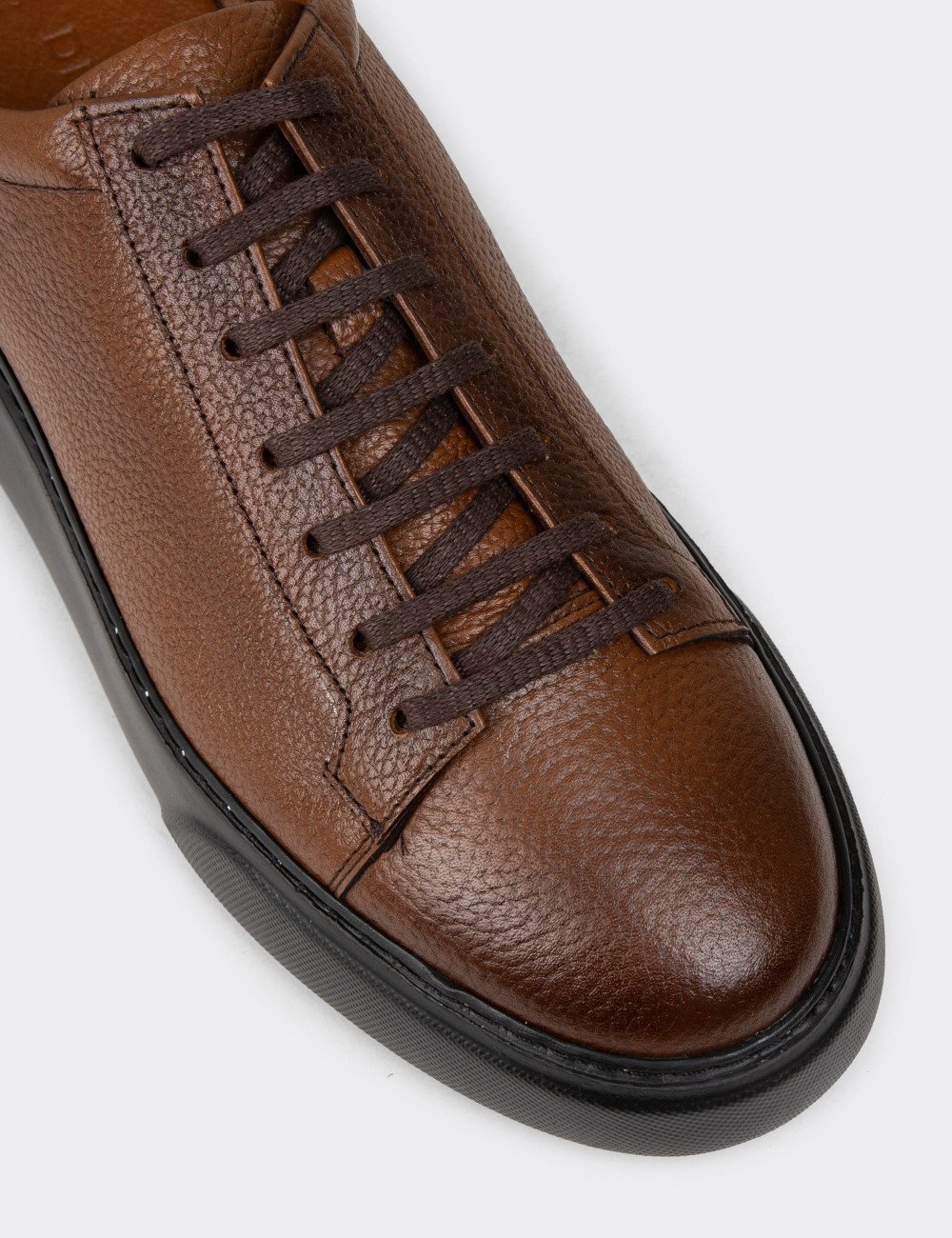 Galvare Sneakers – Baskets en Cuir Véritable Homme (Noir & Marron)