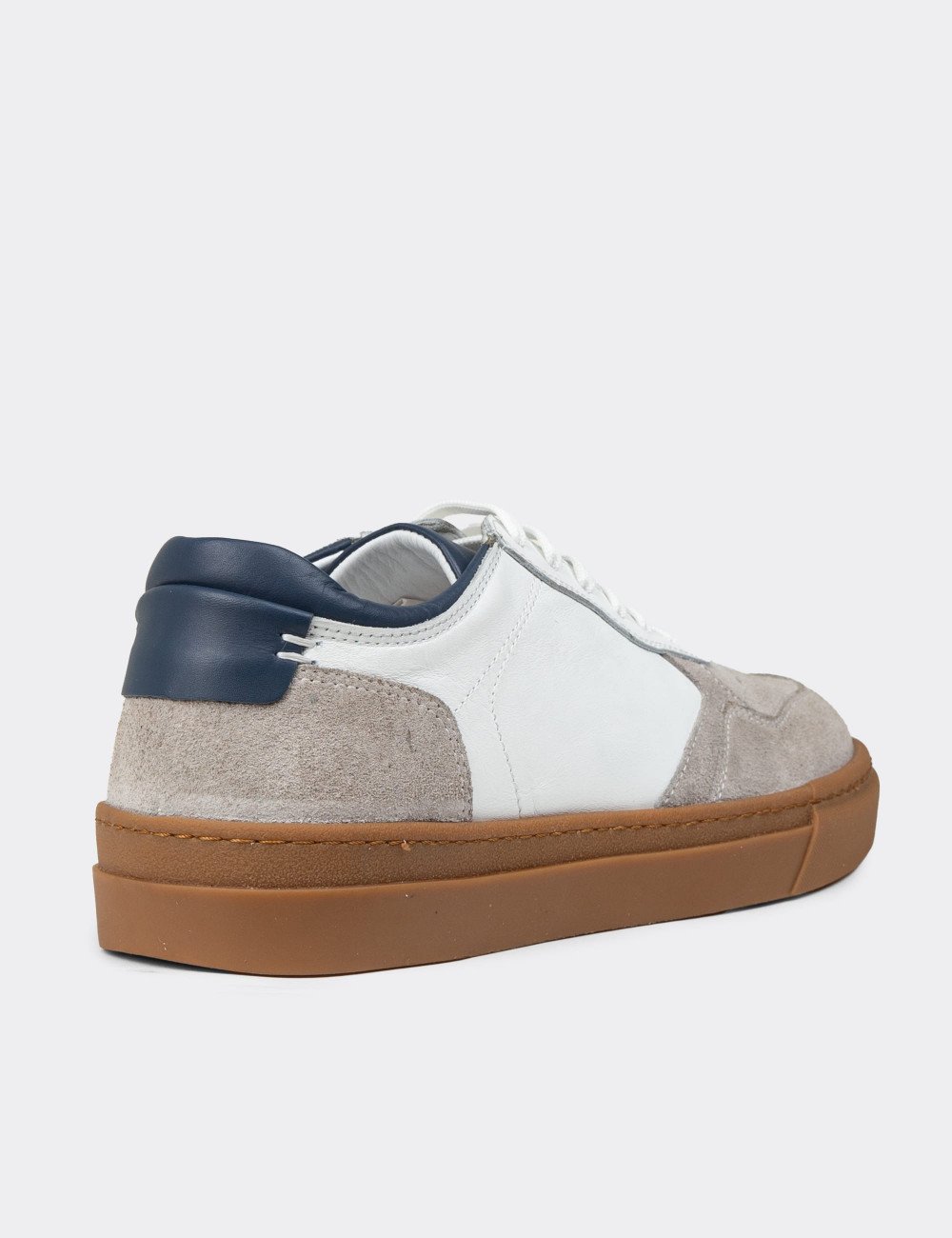 Baskets Homme en Cuir Véritable Blanc – Galvare