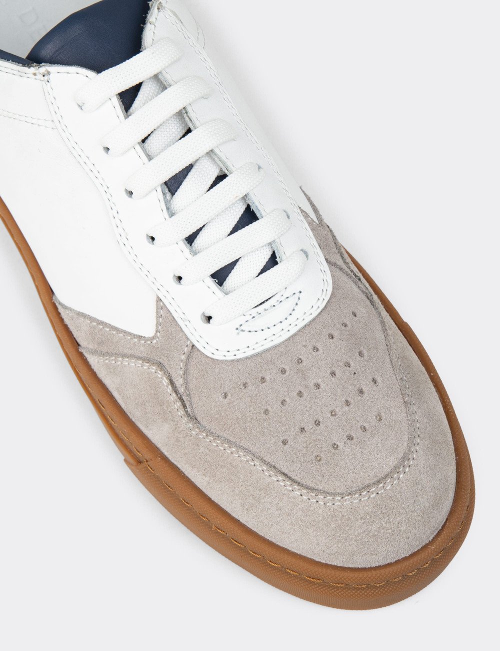 Baskets Homme en Cuir Véritable Blanc – Galvare
