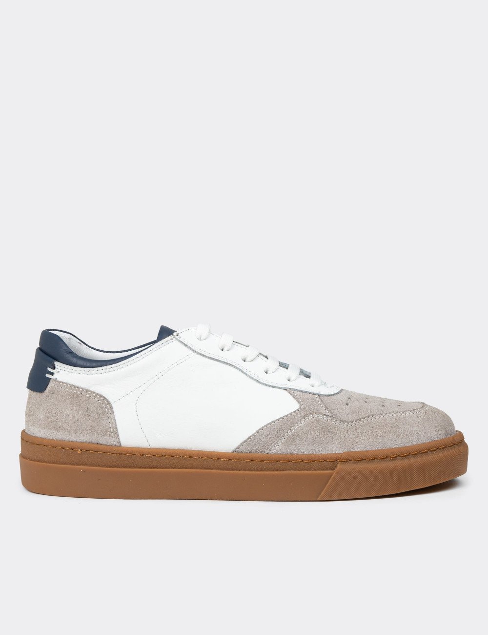 Baskets Homme en Cuir Véritable Blanc – Galvare
