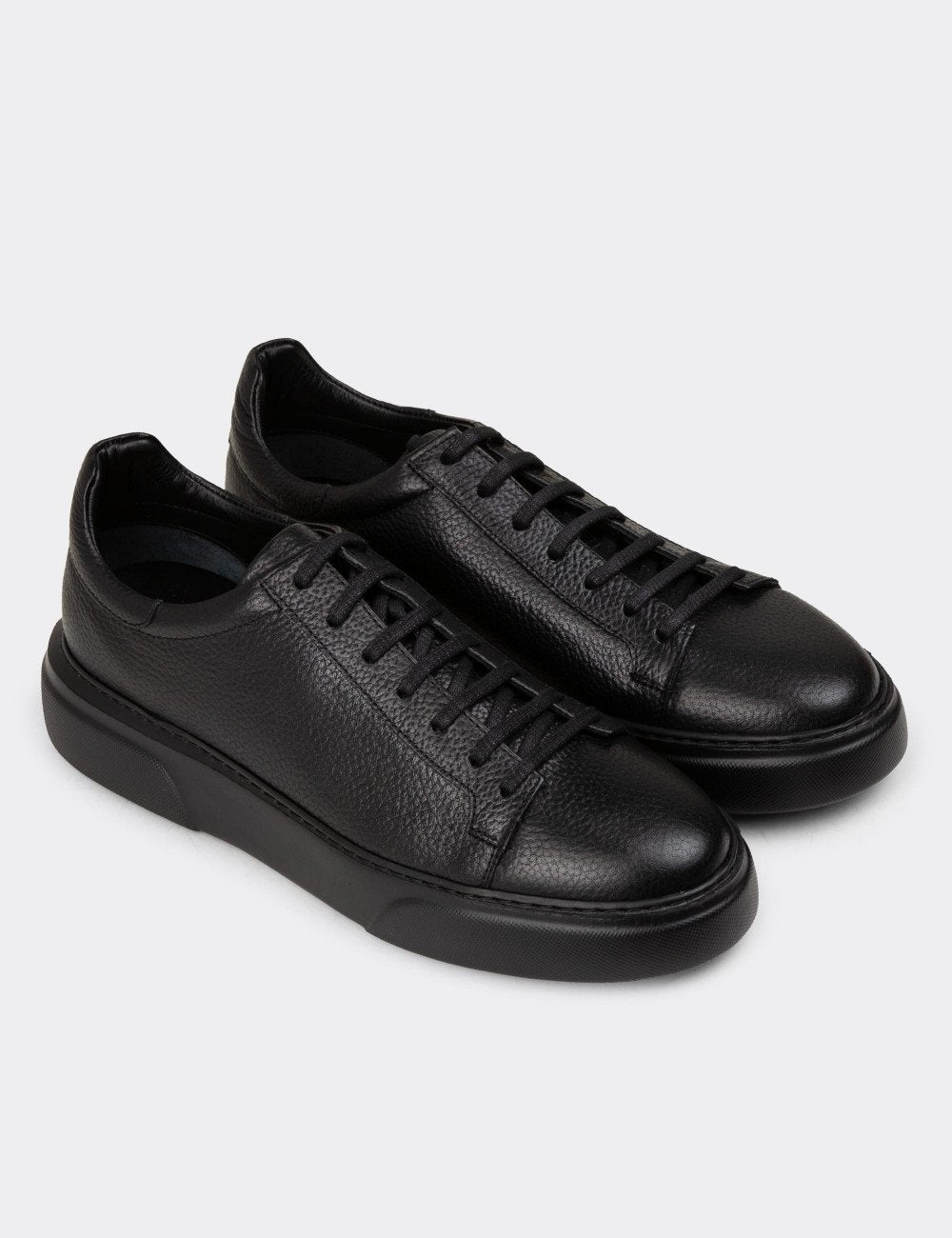Galvare Sneakers – Baskets en Cuir Véritable Homme (Noir & Marron)