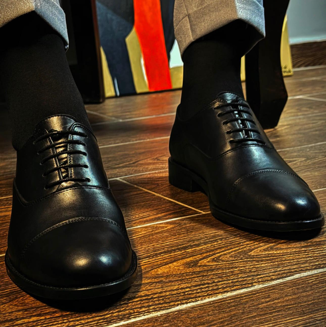 Galvare Classico – Chaussure classic Oxfords en Cuir (Noir & Marron)