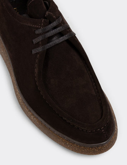 CASA SHOE – Mocassin Moderne en Daim –  Marron