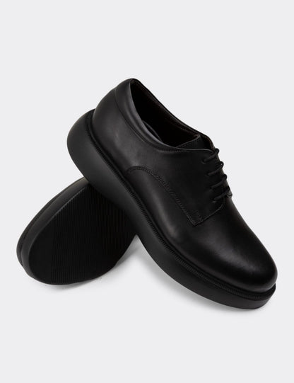 Galvare Urban – Chaussures Casual en Cuir Véritable (Noir et marron)