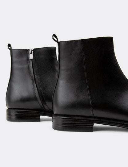 Galvare Bordeaux – Bottes en Cuir Véritable à Fermeture Éclai