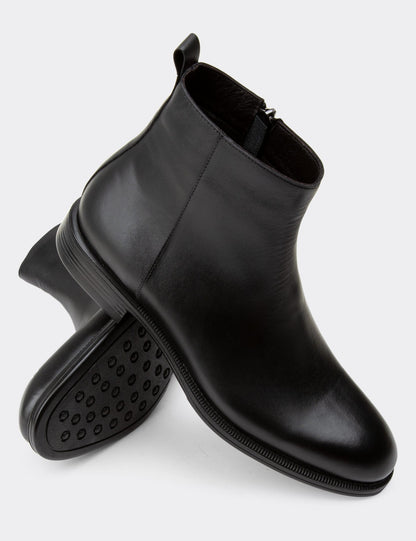 Galvare Bordeaux – Bottes en Cuir Véritable à Fermeture Éclai