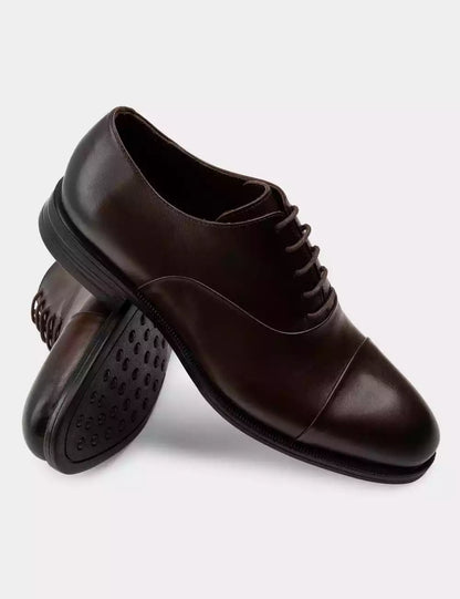 Galvare Oxford Classique – Chaussures en Cuir Véritable (Noir, Marron, Bleu Marine, Camel)