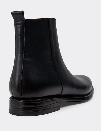 Galvare Bordeaux – Bottes en Cuir Véritable à Fermeture Éclai