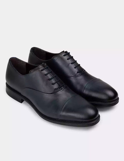 Galvare Oxford Classique – Chaussures en Cuir Véritable (Noir, Marron, Bleu Marine, Camel)