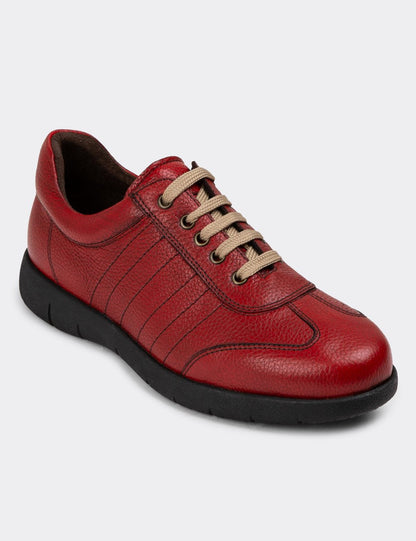 Galvare Floater – Chaussures Casual en Cuir Véritable (Noir, Gris, Rouge, Marron)