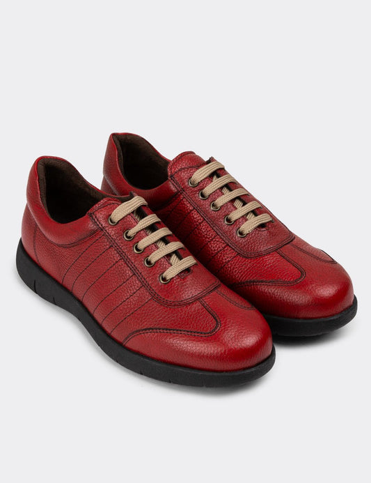Galvare Floater – Chaussures Casual en Cuir Véritable (Noir, Gris, Rouge, Marron)