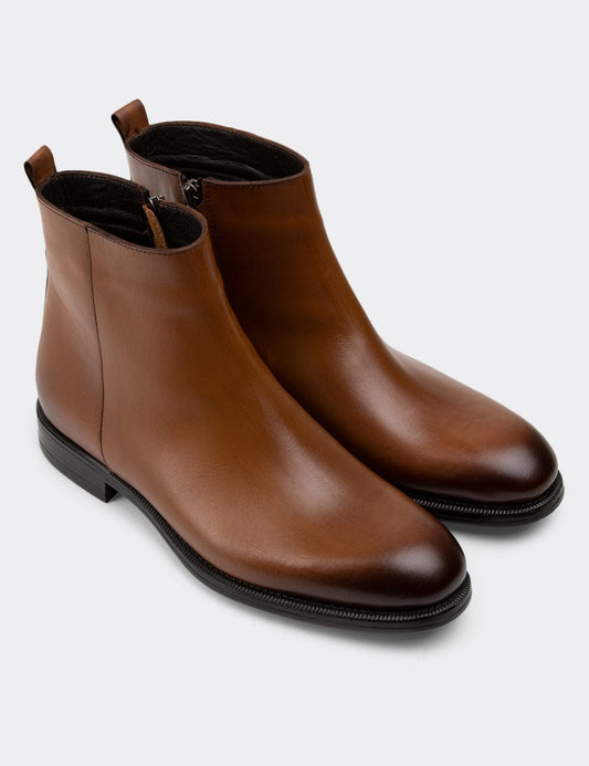 Galvare Bordeaux – Bottes en Cuir Véritable à Fermeture Éclai