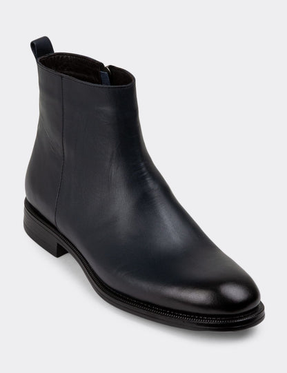 Galvare Bordeaux – Bottes en Cuir Véritable à Fermeture Éclai