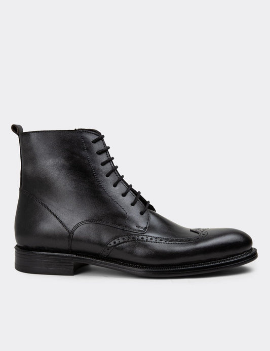 Bottes Galvare en Cuir Naturel avec Fermeture Éclair – Hiver Élégant