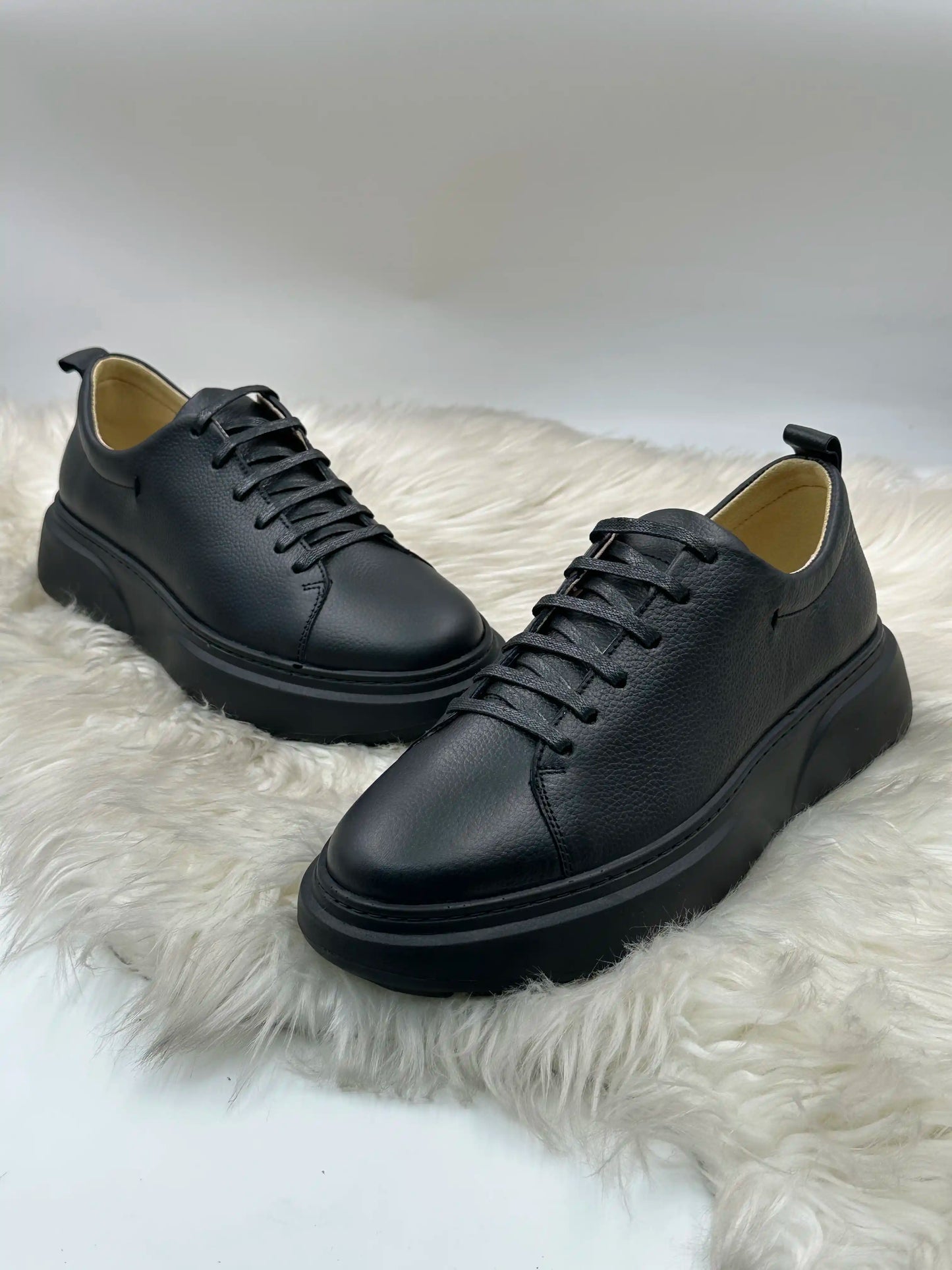 Galvare Street  Sneakers – en Cuir Véritable Homme (Noir & Marron)