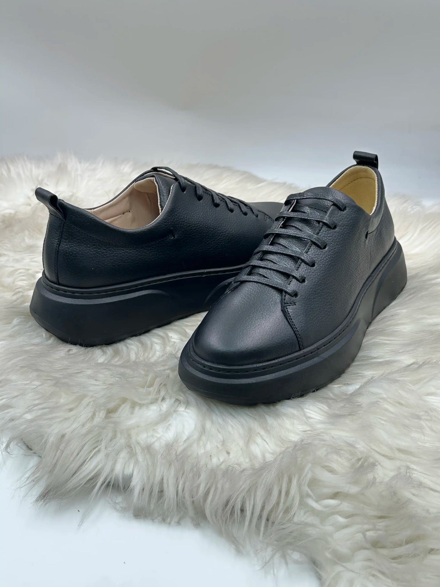 Galvare Street  Sneakers – en Cuir Véritable Homme (Noir & Marron)