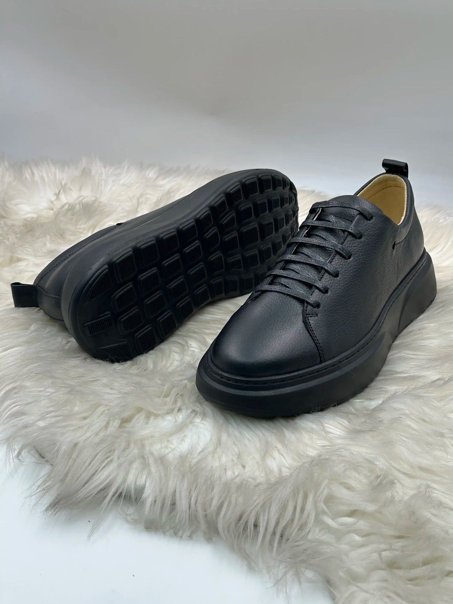 Galvare Street  Sneakers – en Cuir Véritable Homme (Noir & Marron)