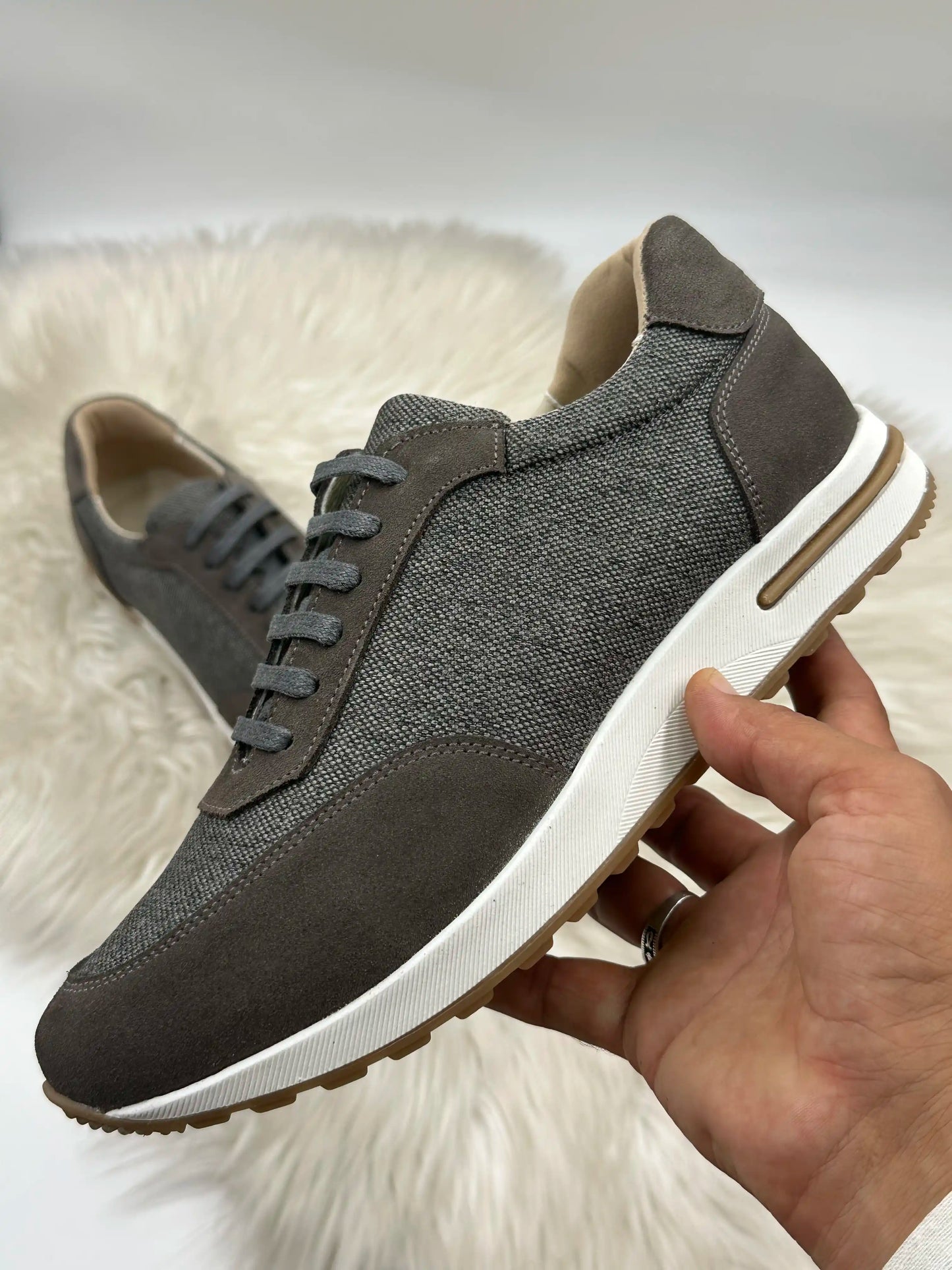 Galvare Weekend – Chaussures Casual en Cuir Véritable (Noir, Gris, blue marine, Marron,camel)