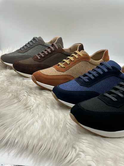 Galvare Weekend – Chaussures Casual en Cuir Véritable (Noir, Gris, blue marine, Marron,camel)