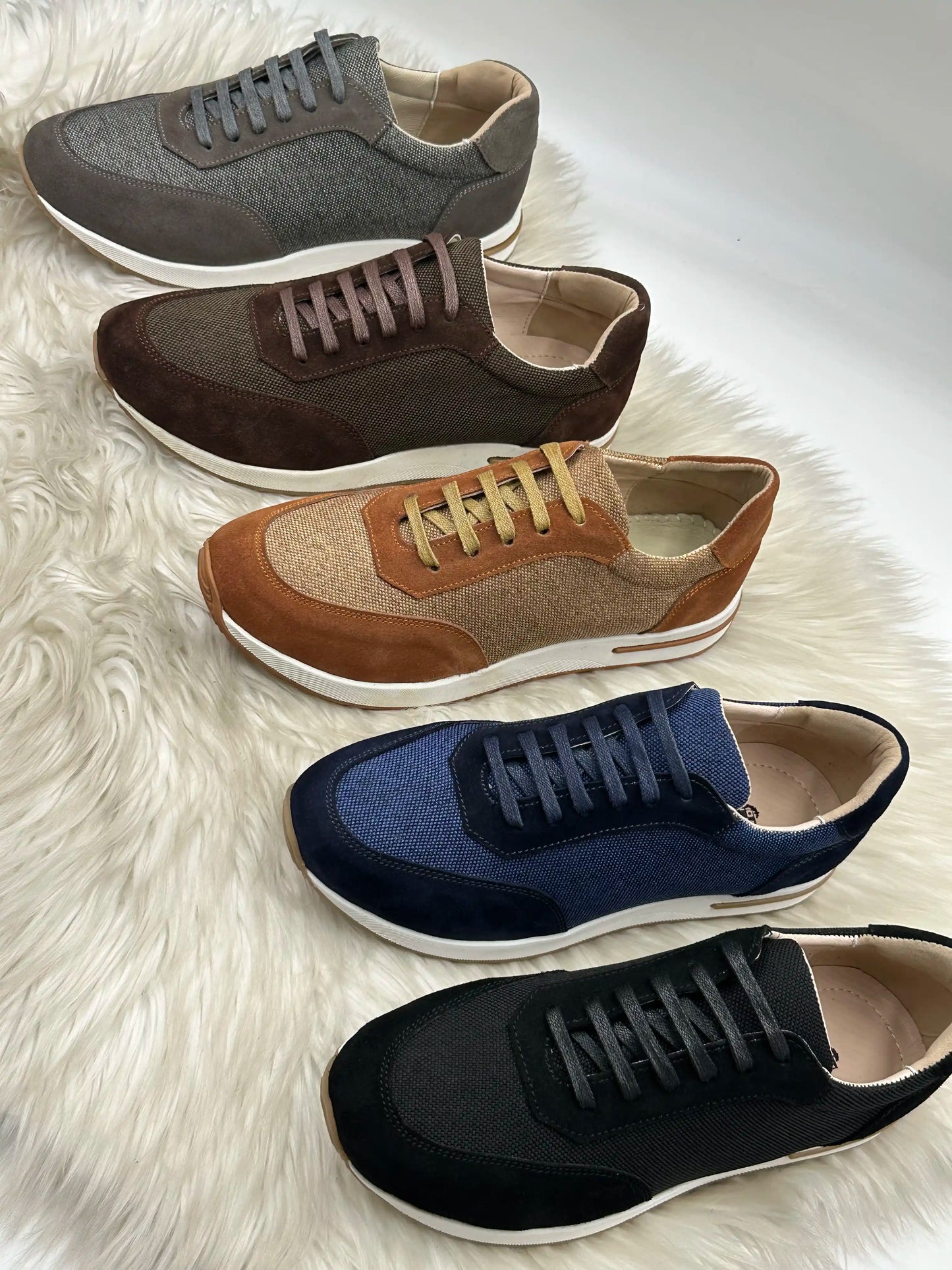Galvare Weekend – Chaussures Casual en Cuir Véritable (Noir, Gris, blue marine, Marron,camel)