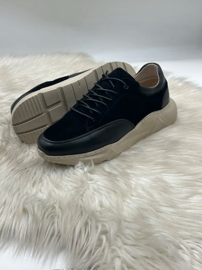 Galvare DAISY Floater – Chaussures Casual en Cuir Véritable (Noir,Marron)