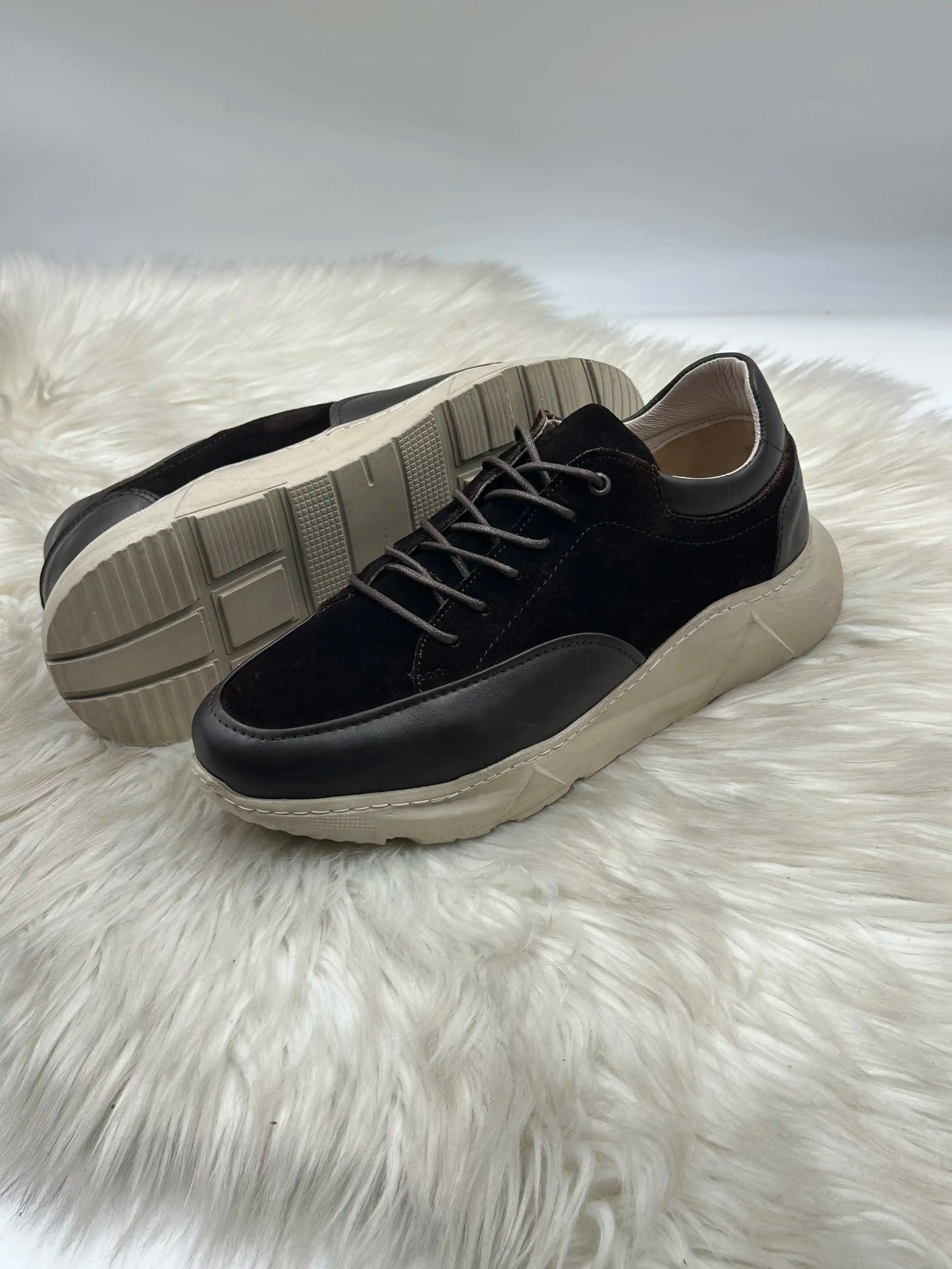 Galvare DAISY Floater – Chaussures Casual en Cuir Véritable (Noir,Marron)