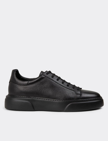 Galvare Sneakers – Baskets en Cuir Véritable Homme (Noir & Marron)