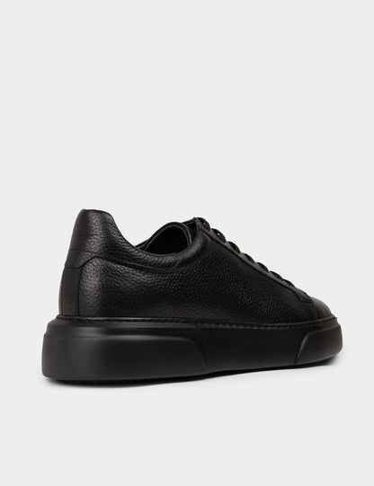 Galvare Sneakers – Baskets en Cuir Véritable Homme (Noir & Marron)
