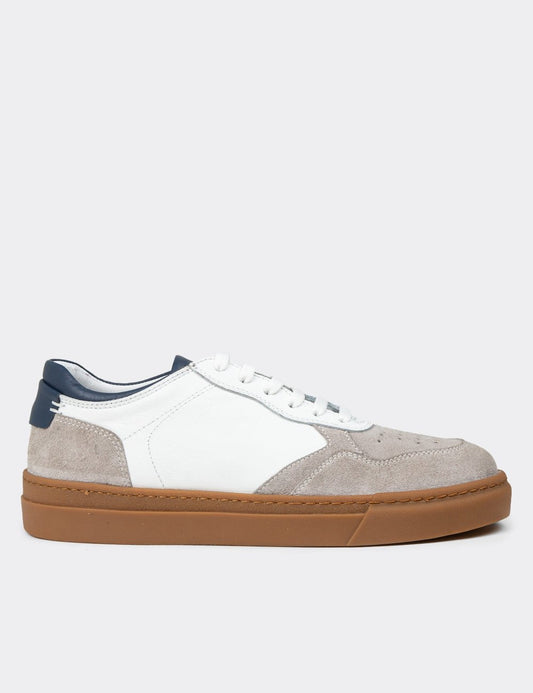 Baskets Homme en Cuir Véritable Blanc – Galvare
