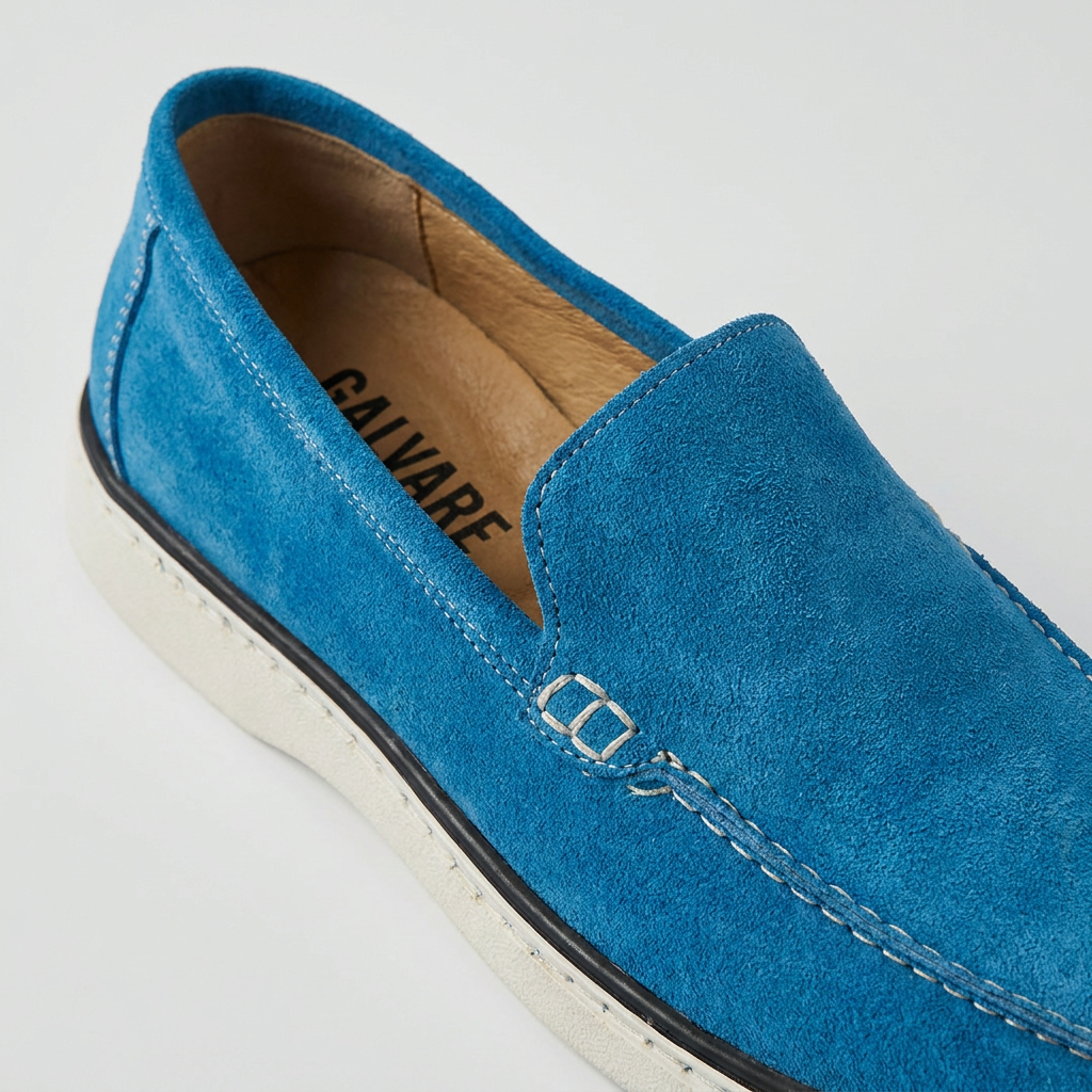 Loafer Riviera Bleu   – Fabriqué à la main au Maroc