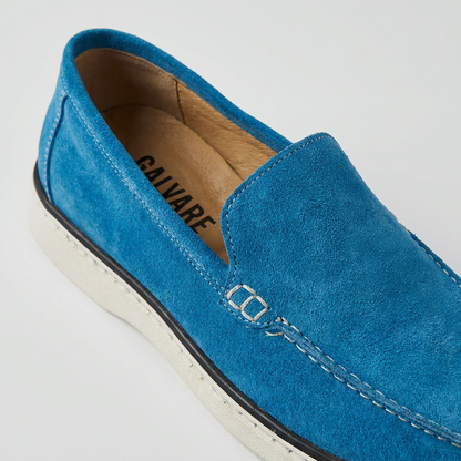 Loafer Riviera Bleu   – Fabriqué à la main au Maroc