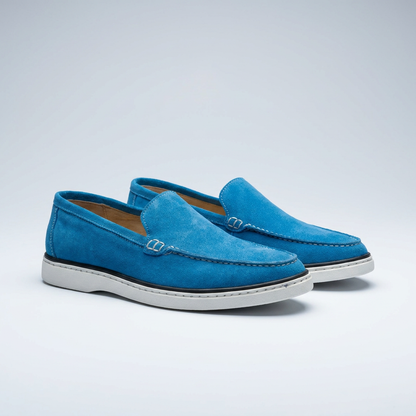 Loafer Riviera Bleu   – Fabriqué à la main au Maroc