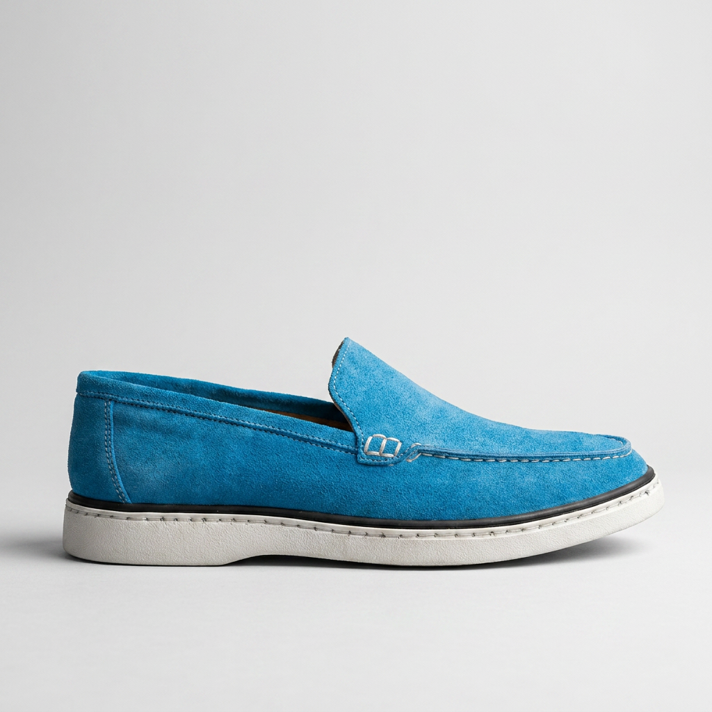 Loafer Riviera Bleu   – Fabriqué à la main au Maroc