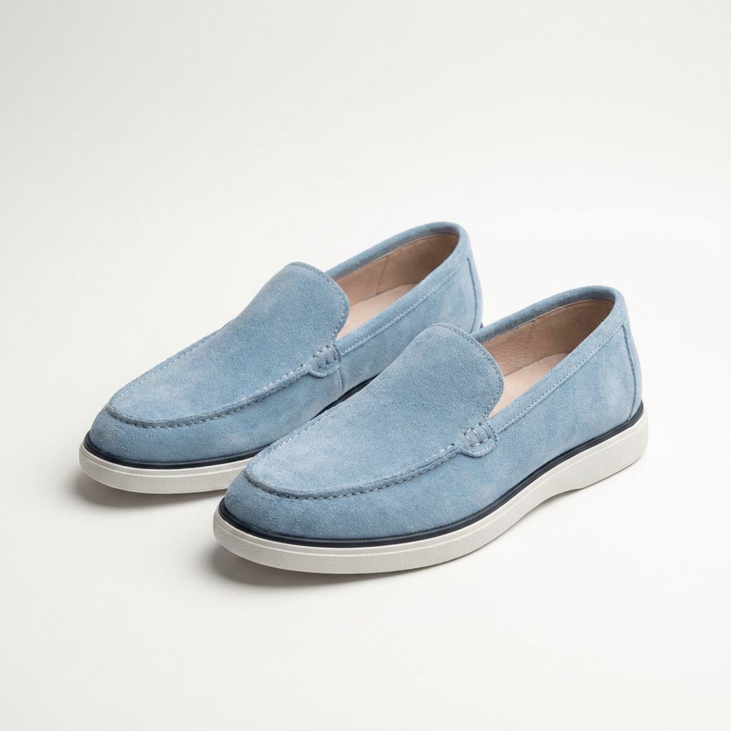 Loafer Riviera Bleu Ciel   – Fabriqué à la main au Maroc