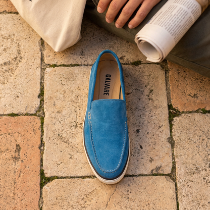Loafer Riviera Bleu   – Fabriqué à la main au Maroc